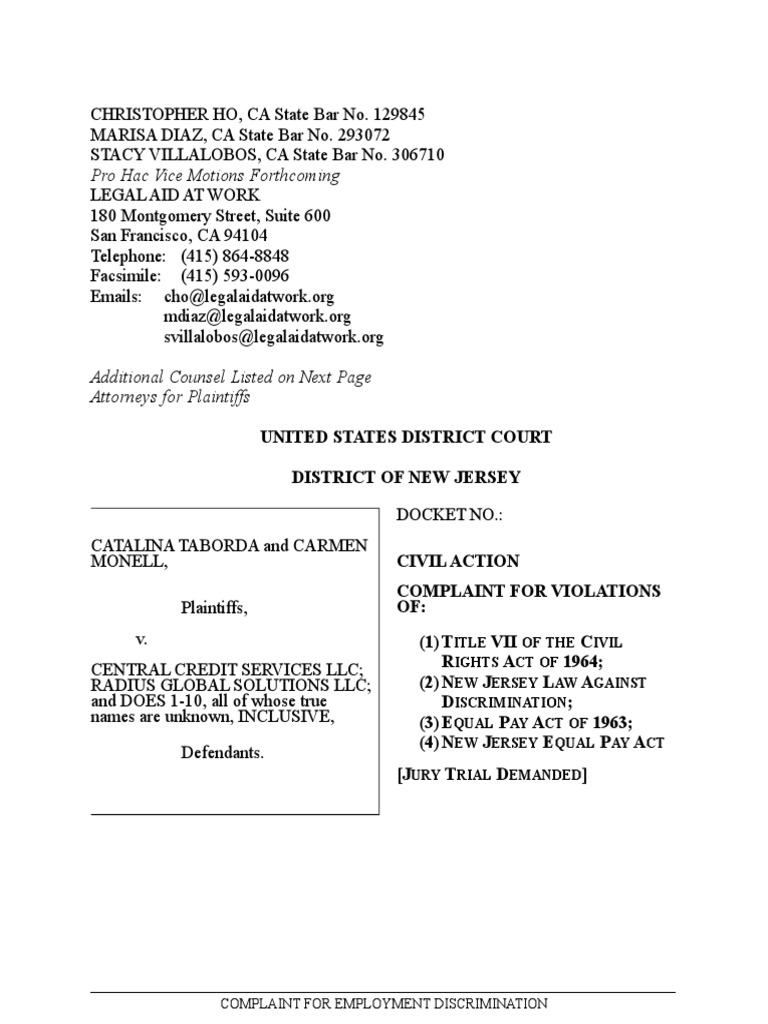 Pro Hac Vice Motions United States District Court District of New Jersey PDF
