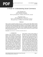 A Model For Understanding Social Commerce: Keywords: Social Commerce, E-Commerce, Social Web, Web 2.0