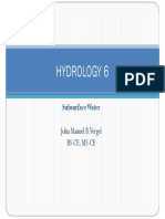 Hydrology 6 Hydrology 6 Hydrology 6: SB F WT Subsurface Water