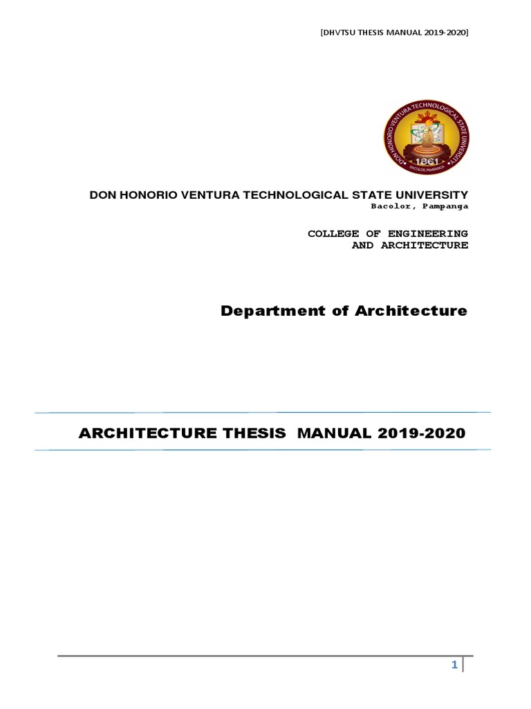 Architecture Thesis Manual Overview | PDF | Concept | Theory