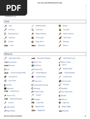 Items Terraria 