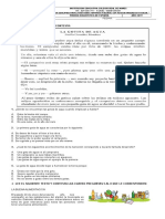 Prueba Diagnóstica Español Grado 5°