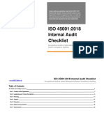 ISO 45001 Internal Audit Checklist for OH&S Management Systems