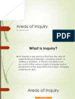 Areas of Inquiry: BY: Johnver Gales