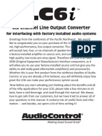 Six Channel Line Output Converter: For Interfacing With Factory Installed Audio Systems
