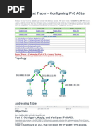 4.3.2.6 Packet Tracer - Configuring Ipv6 Acls: Topology