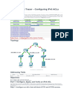 4.3.2.6 Packet Tracer - Configuring Ipv6 Acls: Topology