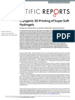 Cryogenic 3D Printing of Super Soft Hydrogels