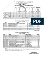Assam Institute of Management Time Table: Mba 1 Term (2019-2021 Batch) & 4 Term (2018-2020 Batch)