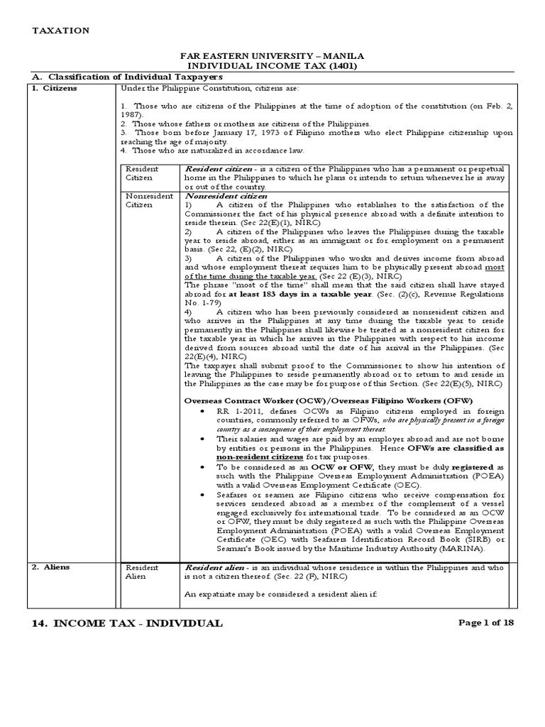 2024 Individual Income Tax Overview | PDF | Income Tax In The United ...