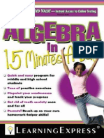 Algebra in 15 Minutes A Day PDF