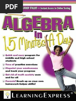 Algebra In 15 Minutes A Day Pdf Quadratic Equation Factorization