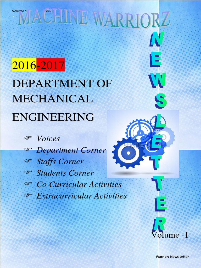 2016-2017 Department of Mechanical Engineering | PDF | Mechanical ...