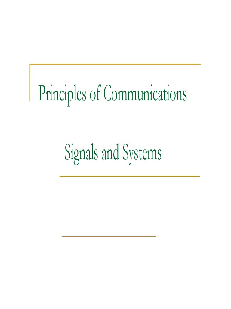 Communication Principles Overview | PDF | Spectral Density | Fourier Series