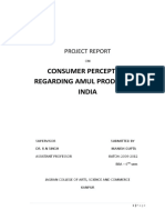 Consumer Perception Regarding Amul Products in India: Project Report