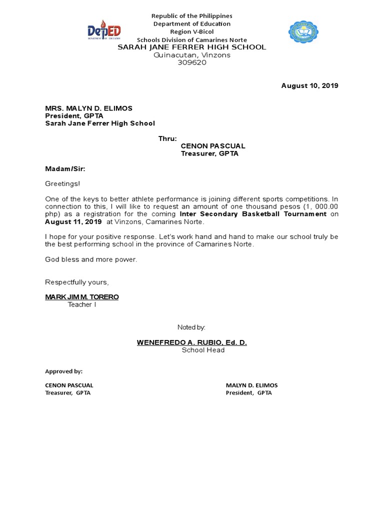 Letter For GPTA | PDF