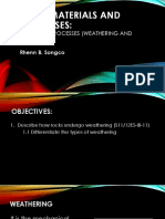 Earth materials processes: Weathering and erosion