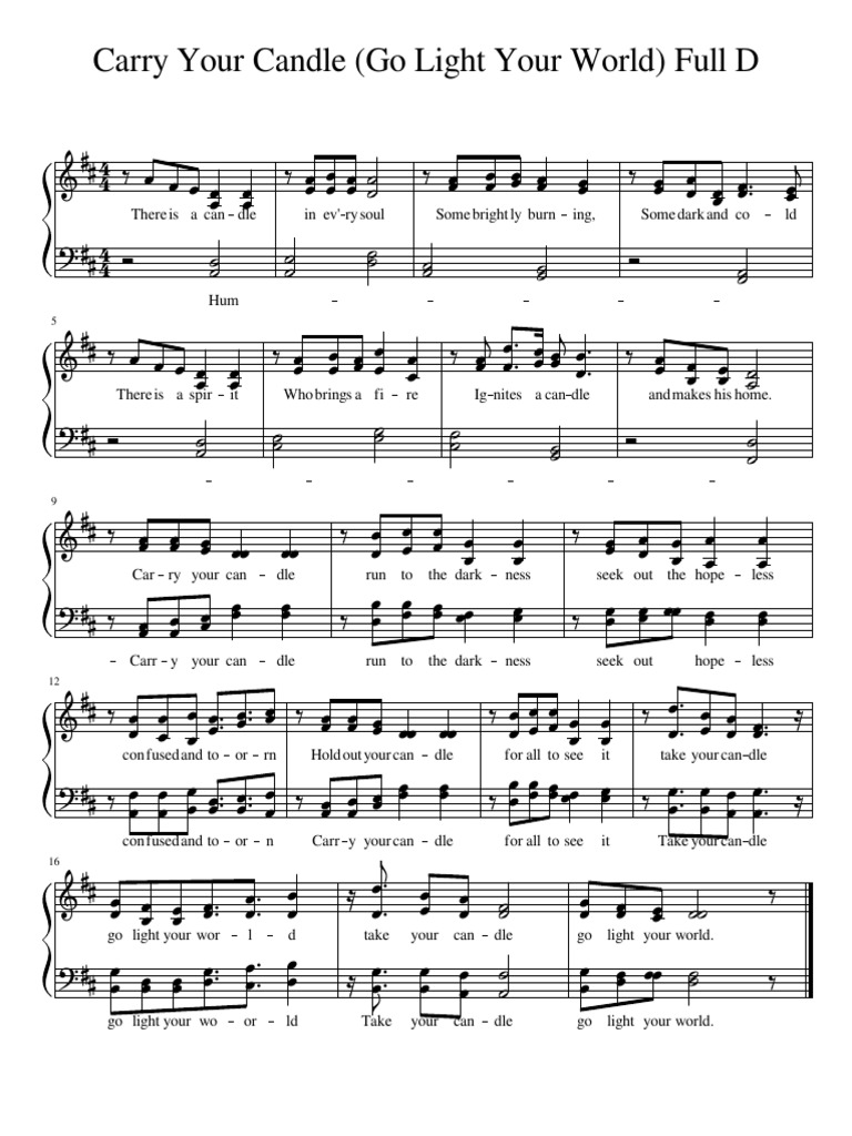 Carry Your Candle Go Light Your World Full D PDF