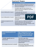 Development Stages