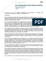 Reglamento de Transporte Por Cuenta Propia PDF