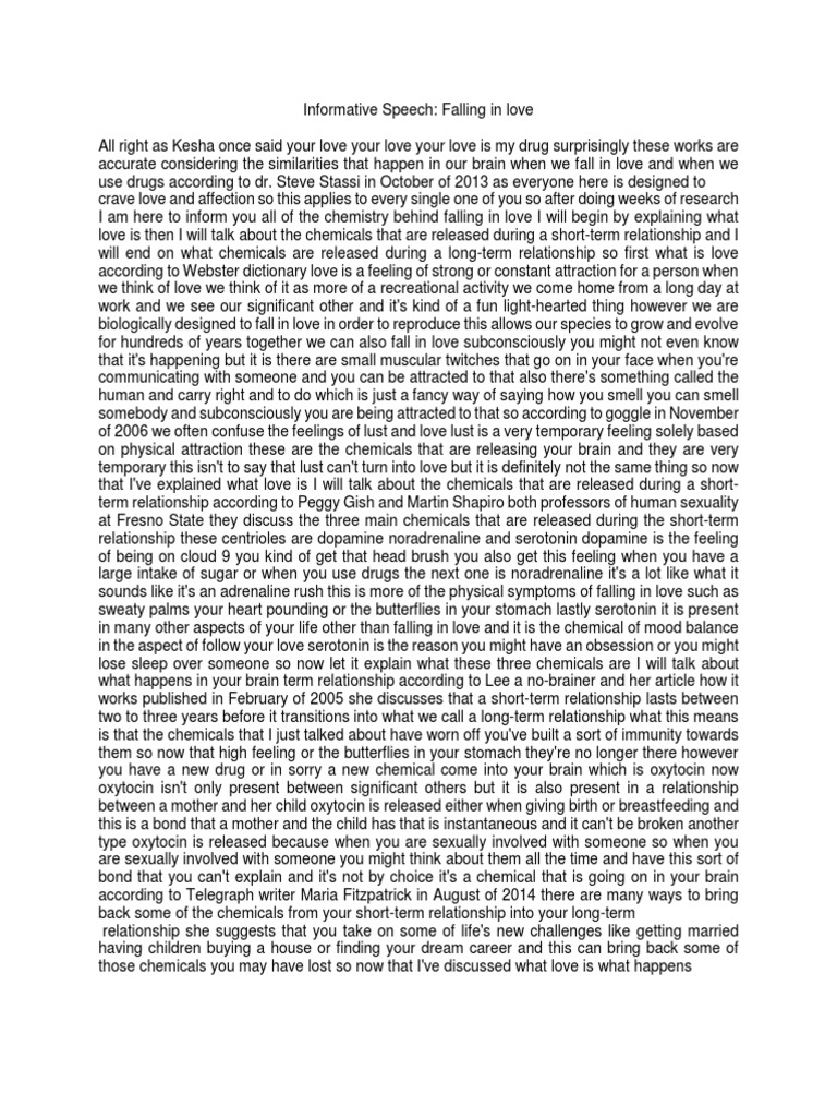 Falling In Love Pdf Love Psychology
