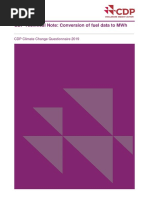 Conversion of fuel data to MWh