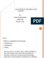 HRD Scorecard and Writing The HRD Audit BY Vinita Krishnamurthi Emba-Hr Roll No. 9181