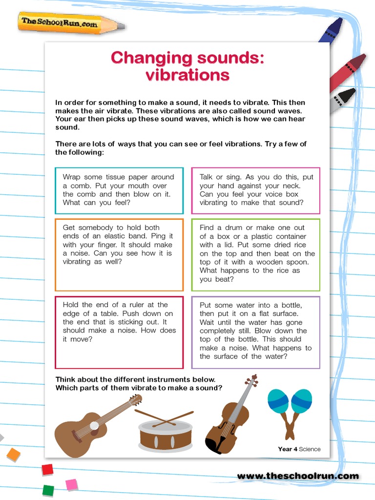 Changing Sounds: Vibrations: Year 4 Science | PDF