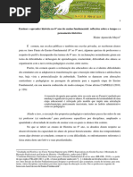Ensinar e aprender história no 6º ano do ensino fundamental