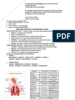 Parts and Function of Respiratory System