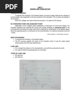 Unit 4 Biasing and Stabilization