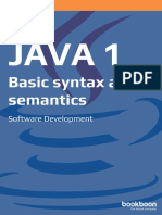 Java 1 Basic Syntax and Semantics