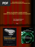 Metais No Ambiente e Saúde Humana Aspectos Toxicologicos Da Exposição