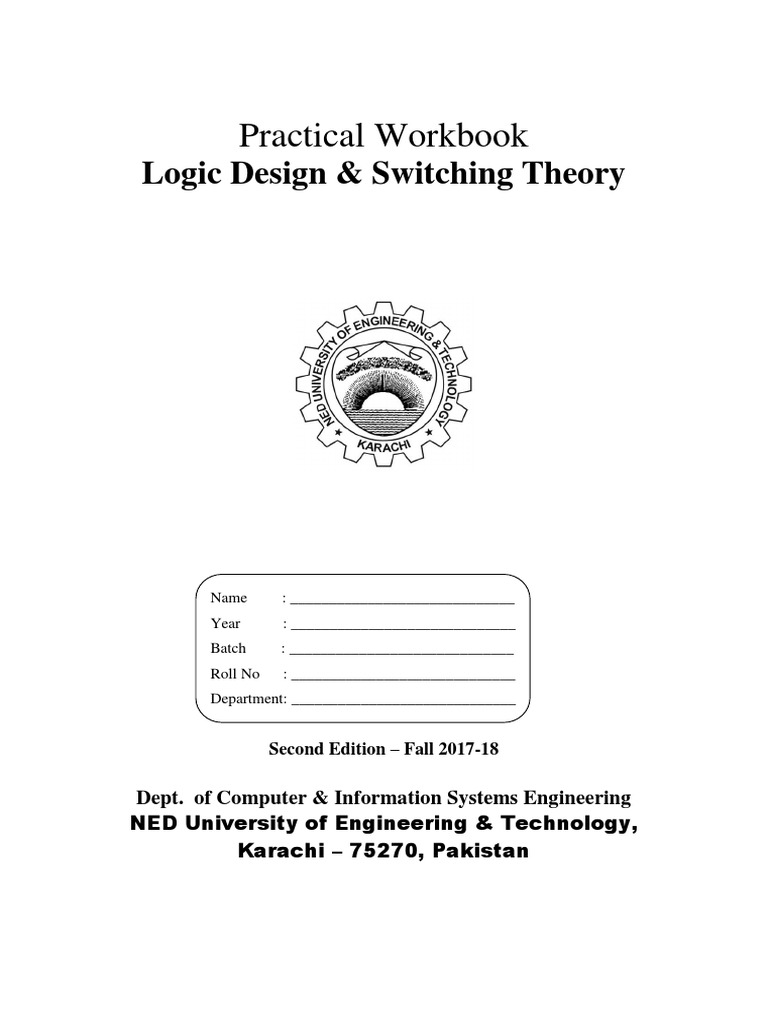 Logic Design Practical Workbook | PDF | Logic Gate | Digital Electronics
