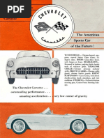 1953 Corvette Sales Brochure