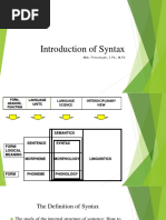 Introduction of Syntax: Moh. Firmansyah, S.PD., M.PD