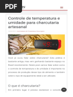 Controle de Temperatura e Umidade para Charcutaria Artesanal