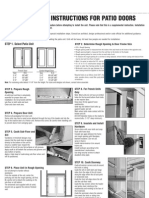 Patio Doors Installation Instructions