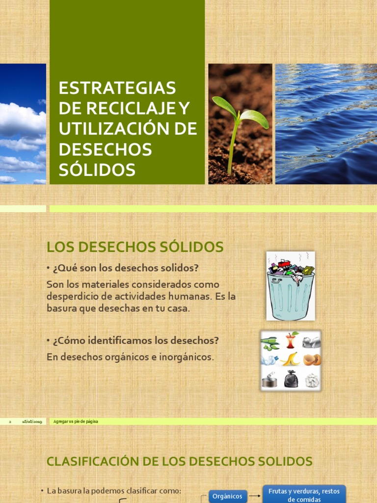Estrategias de Reciclaje y Utilización de Desechos Sólidos | PDF ...