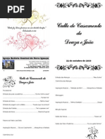 Programa de casamento de Deusa e João