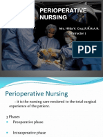 Perioperative Nursing: Mrs. Hilda V. Cruz, R.N.M.A.N (Instructor)