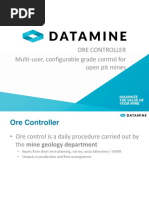 Ore Controller Multi-User, Configurable Grade Control For Open Pit Mines