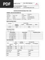 Distance Protection Relay Test - P442 General Data and Information