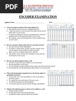 Encoder Written Exam