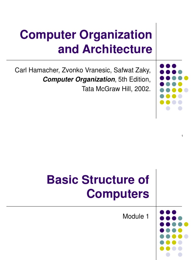 Computer Organization and Architecture (18EC35) - Basic Structure of ...