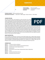 Robotics: Course Outline