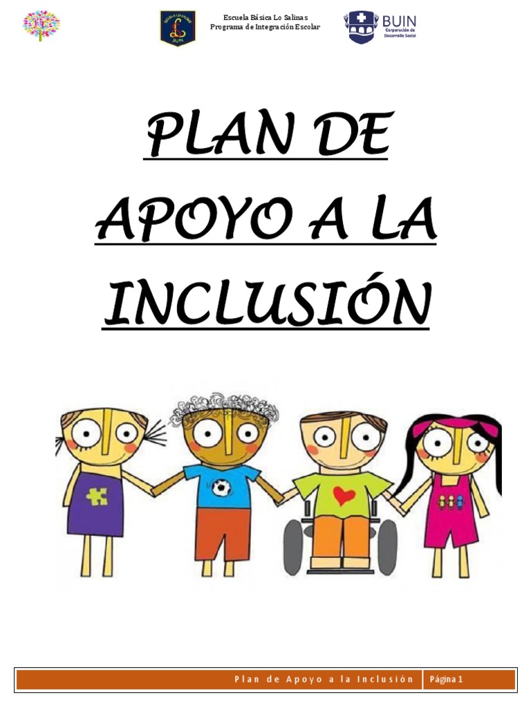 Plan de Apoyo a la Inclusión Escolar | PDF | Inclusión (Educación ...