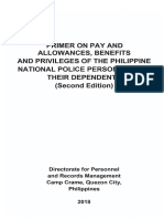 Primer On Pay and Allowances, Benefits and Privileges of The Philippine National Police Personnel and T