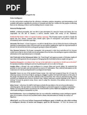 Police Intelligence Reviewer