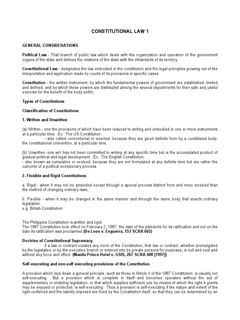 Overview of Constitutional Law Principles | PDF | Eminent Domain ...